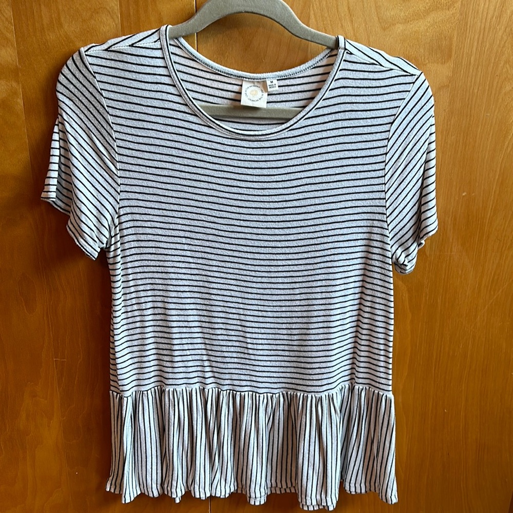 Striped Baby Doll Top